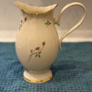 Lenox Rose Manor Cream and Green Pitcher